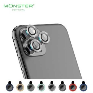 몬스터옵틱스 메탈 아머 카메라 렌즈 강화 유리(3매)(아이폰11~13 PRO&amp;PROMAX)