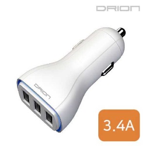 드리온 3.4A USB 3포트 차량용 충전기(케이블미포함)(DR-C-343)